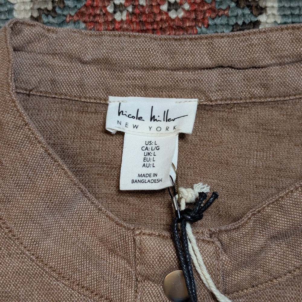 *NWT* Nicole Miller Tan Utility Jacket - Picture 4 of 4